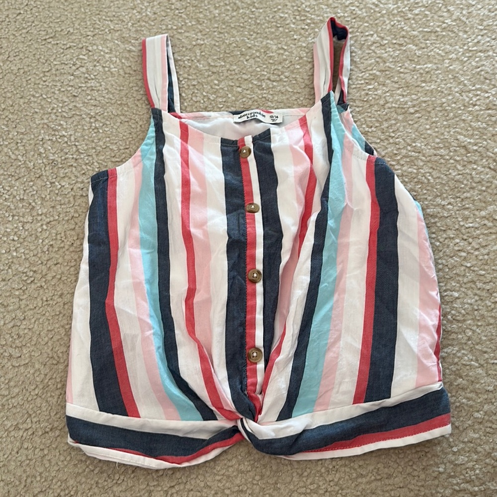 Abercrombie Kids Striped Button Tank Top